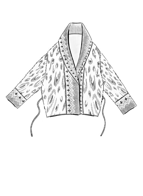 "the brit leopard" jacquard gauzed alpaca cardigan