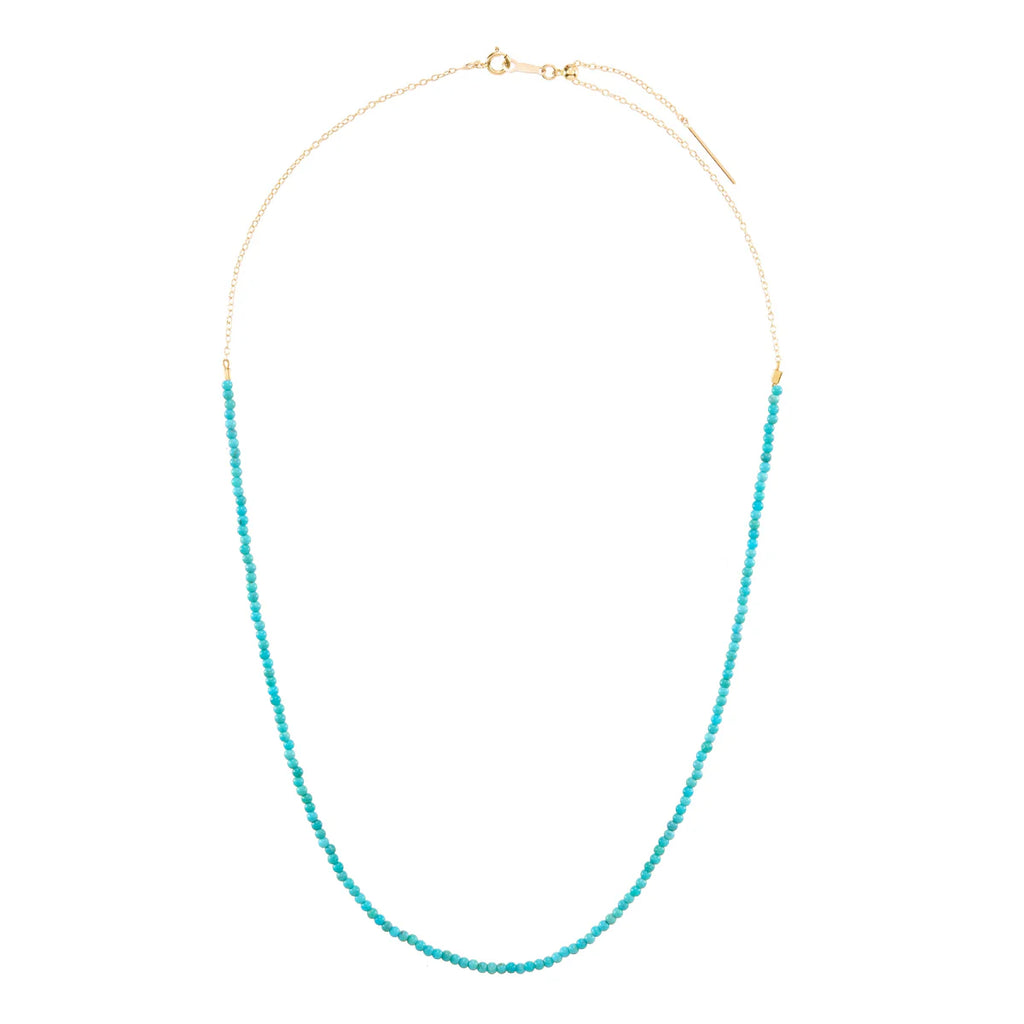 Kate Collins Tiny Gem Necklace Turquoise